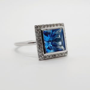 buy blue topaz diamond ring in Dublin