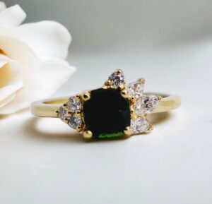 Tourmaline and Diamond ring