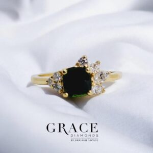 Tourmaline and Diamond ring
