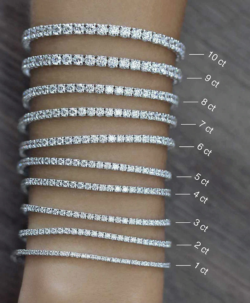 Tennis bracelet sizes