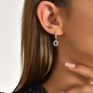 18kt White Gold Drop Earrings