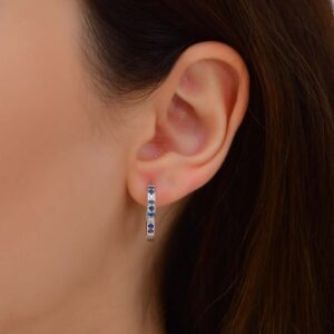 18kt White Gold Huggies