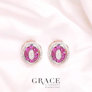 18kt White Gold Ear Studs