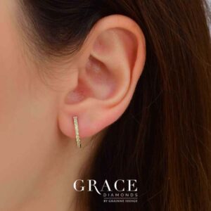 18kt White Gold Huggies