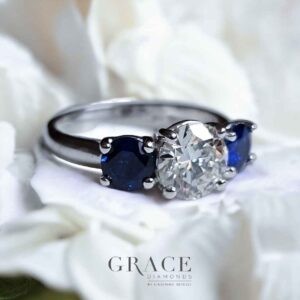 Sapphire and diamond ring