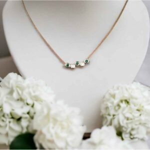 Emerald and diamond earrings