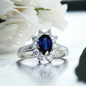 Sapphire and diamond ring